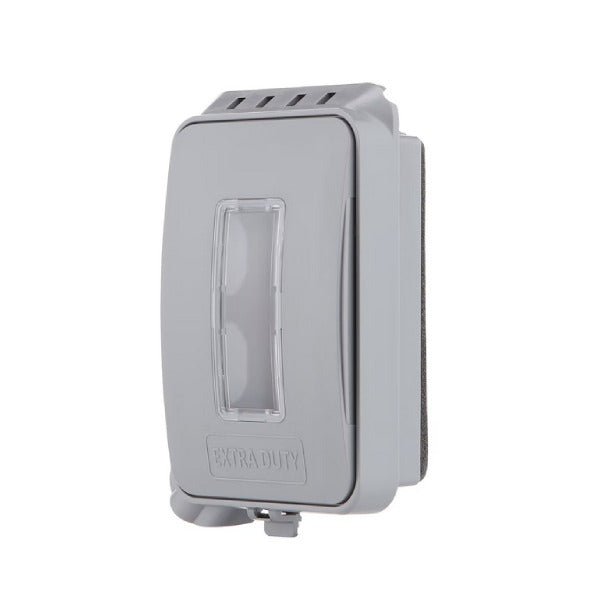 1-Gang Electrical Component in Gray Bubble Cover