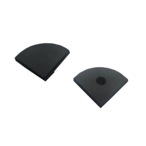 5/8" Black Lens Angled Full Cover Aluminum Channel - Richee Lighting