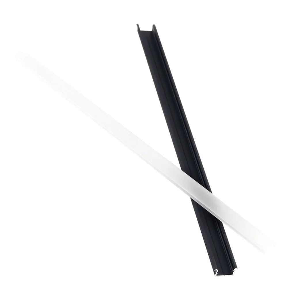 11/16" Recessed Black Aluminum Channel - Abba Lighting USA