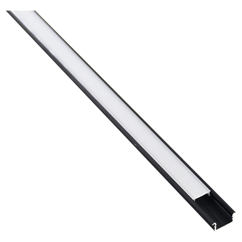 11/16" Recessed Black Aluminum Channel - Abba Lighting USA