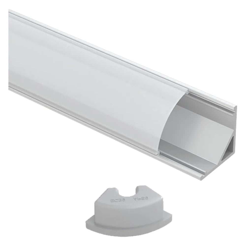 5/8" Milky Corner Aluminum Channel - Abba Lighting USA