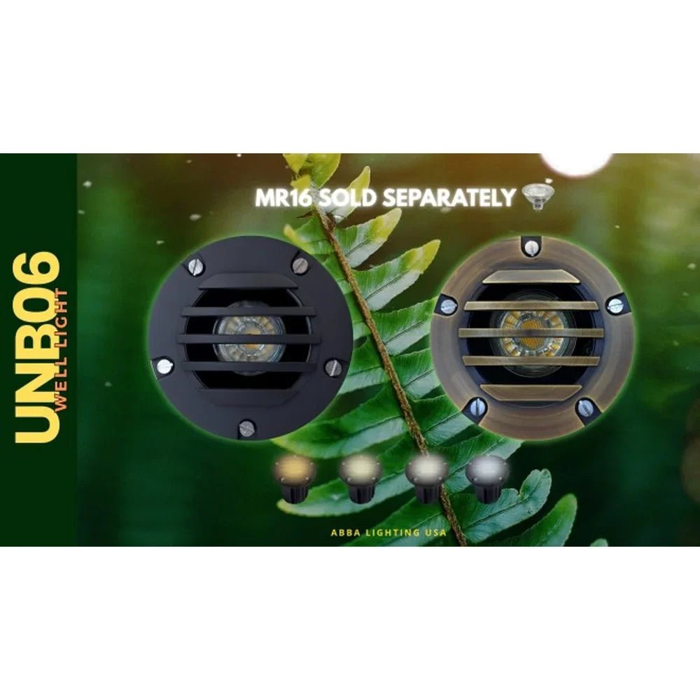 Brass Well Light with Grill Heavy Duty Outdoor - Abba Lighting USA
