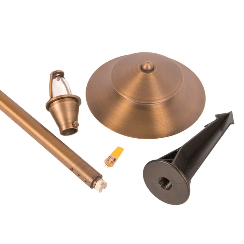 Natural Heavy Duty Cast Brass Outdoor Path Light- Abba Lighting USA