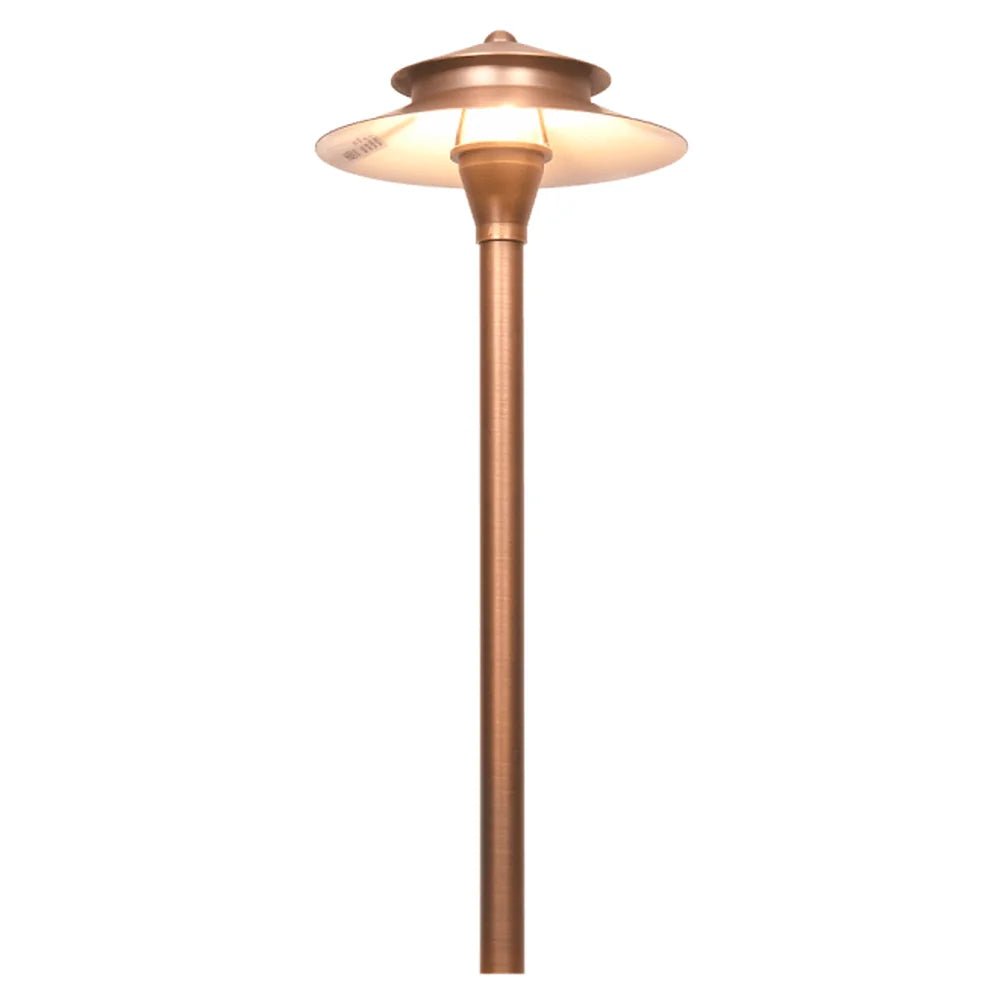 Natural Heavy Duty Cast Brass Outdoor Path Light- Abba Lighting USA