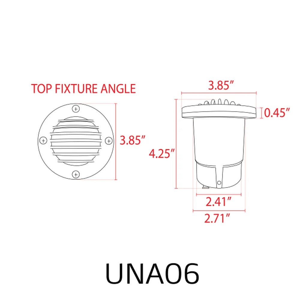 Heavy Duty Cast Aluminum Well Light Black Finish IP65 - Abba Lighting USA