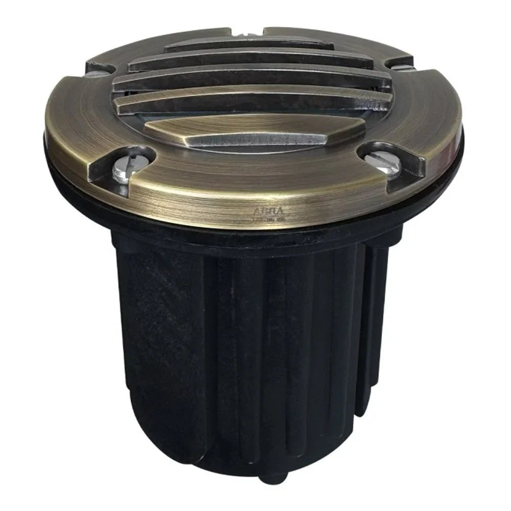 Brass Well Light with Grill Heavy Duty Outdoor - Abba Lighting USA