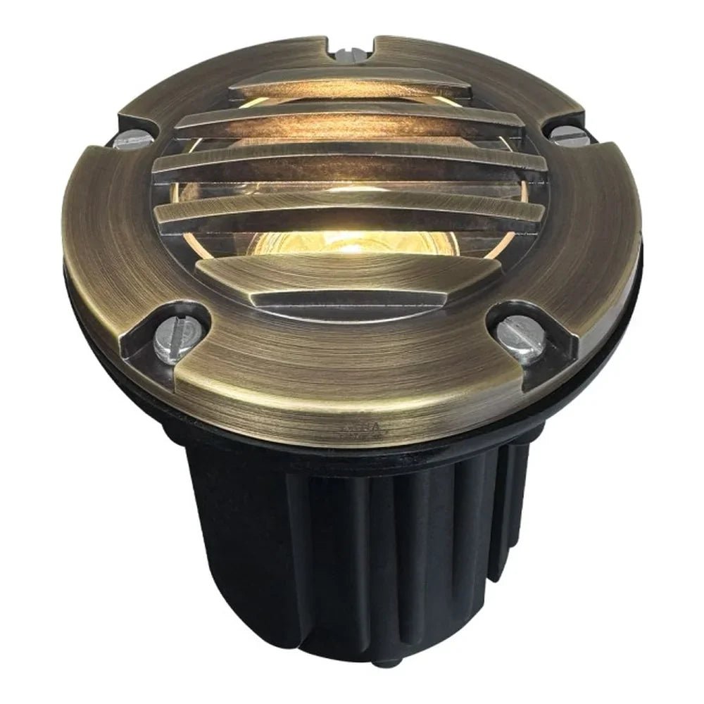 Brass Well Light with Grill Heavy Duty Outdoor - Abba Lighting USA