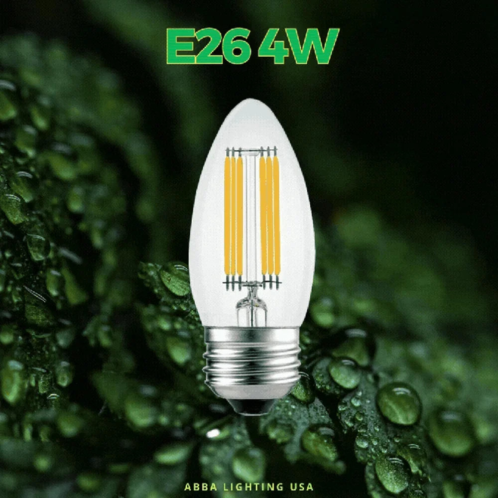 E26 4W LED Bulb 3000K/5000K Glass Long Life Outdoor - Abba Lighting USA