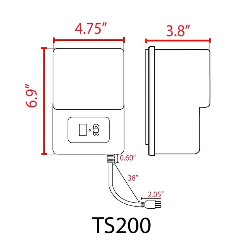 200W Digital Plastic Transformer Outdoor - Abba Lighting USA