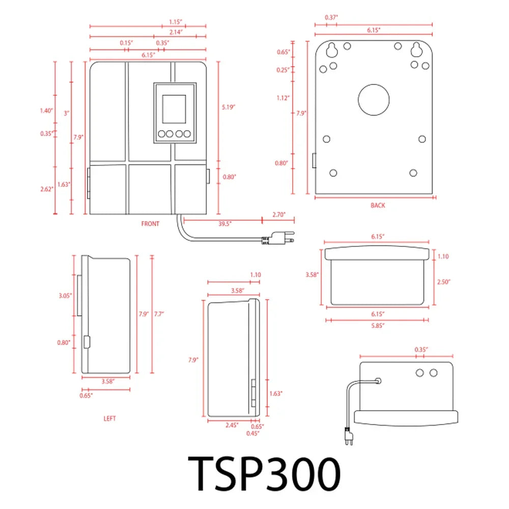 300W Digital Plastic Transformer with Photo Cell & Timer - Abba Lighting USA