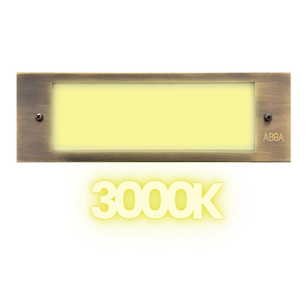 Integrated Brass Step Light 4W LED, 3000K, IP65 Waterproof - ABBA Lighting USA