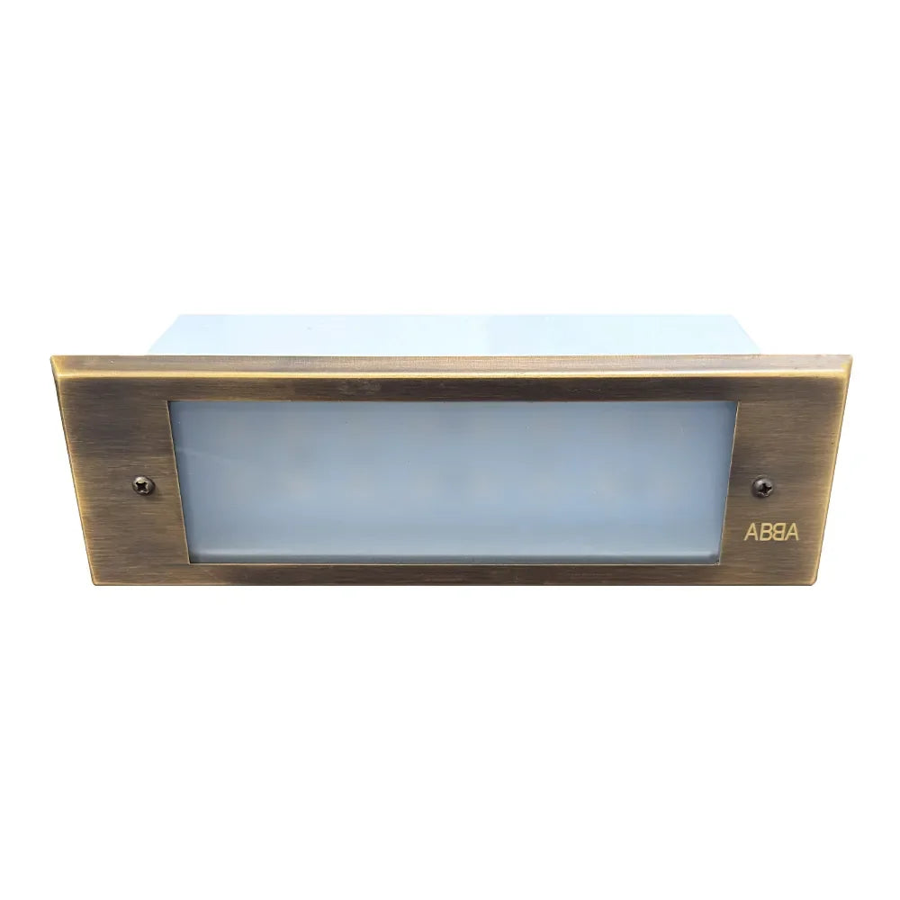Integrated Brass Step Light 4W LED, 3000K, IP65 Waterproof - ABBA Lighting USA