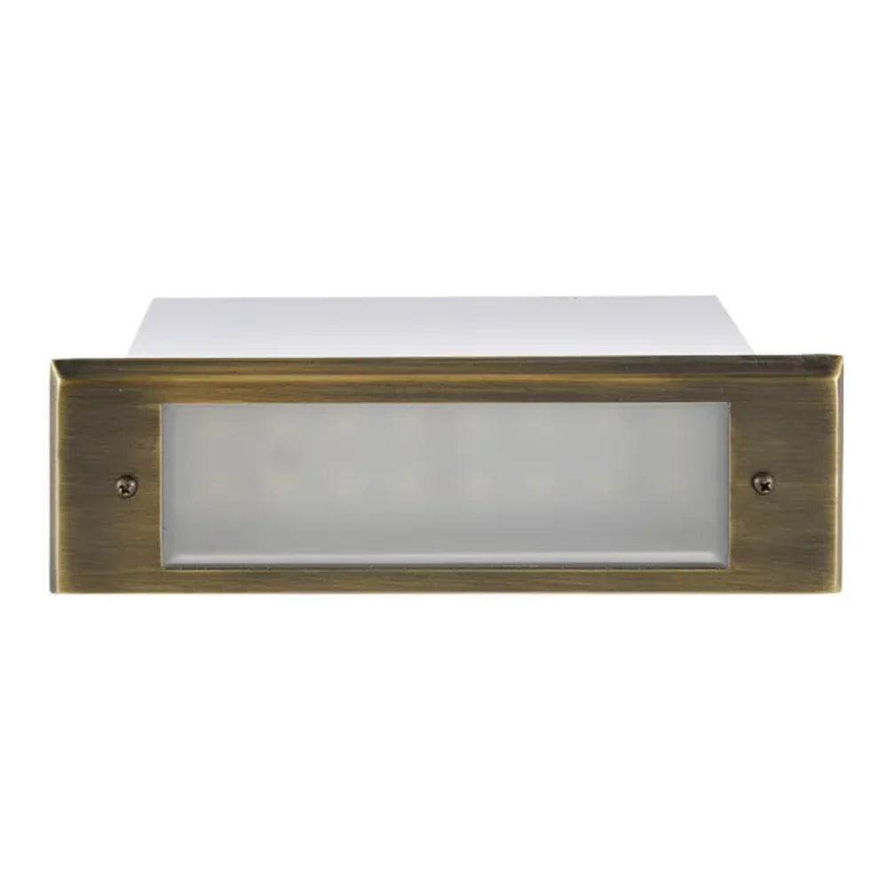 Integrated Brass Step Light 4W LED, 3000K, IP65 Waterproof - ABBA Lighting USA