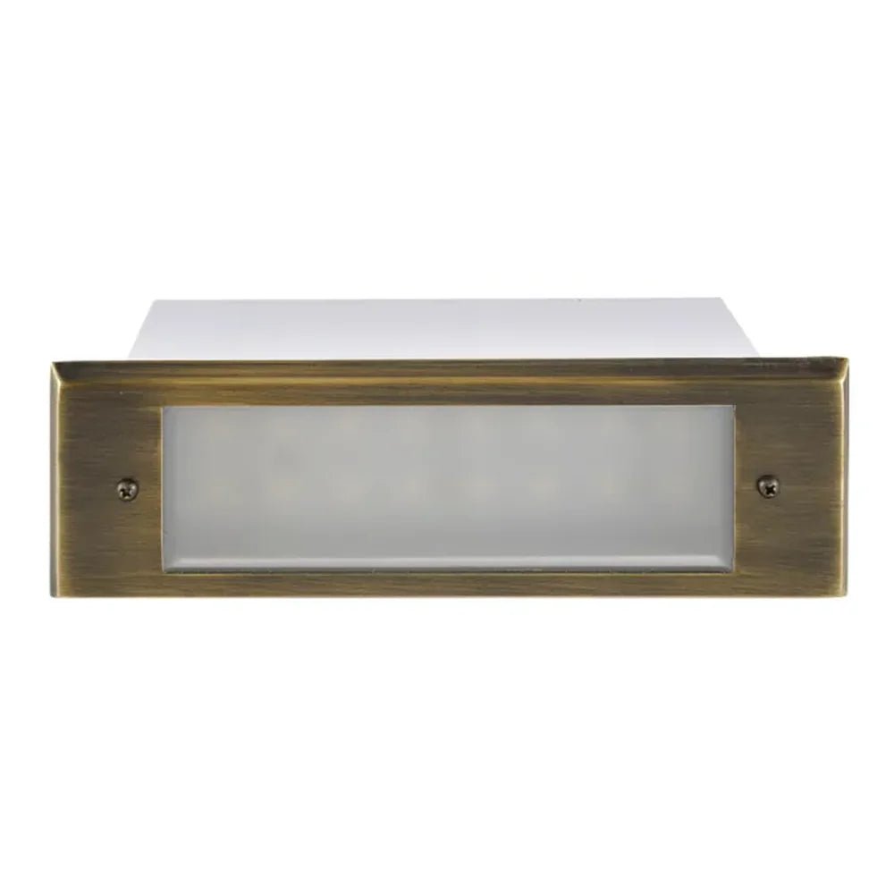 Integrated Brass Step Light 4W LED, 3000K, IP65 Waterproof - ABBA Lighting USA