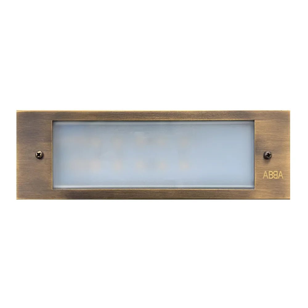Integrated Brass Step Light 4W LED, 3000K, IP65 Waterproof - ABBA Lighting USA