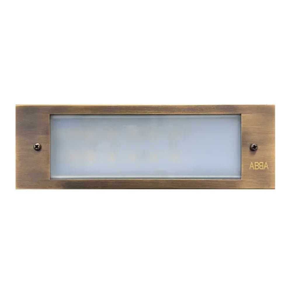 Integrated Brass Step Light 4W LED, 3000K, IP65 Waterproof - ABBA Lighting USA