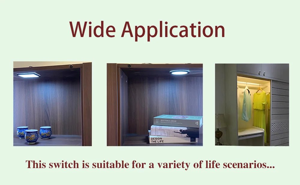Silver Motion Sensor Light Switch for Closet & Under Cabinet - ADV