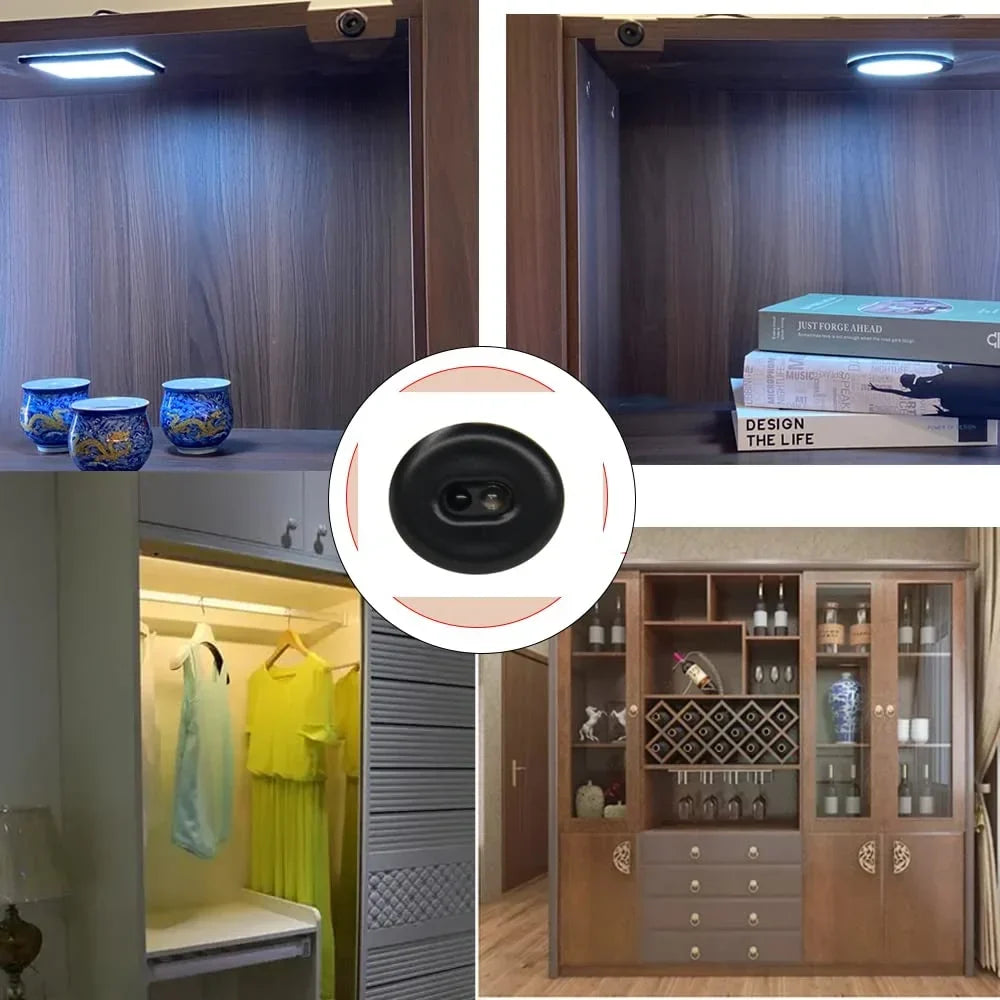 Silver Motion Sensor Light Switch for Closet & Under Cabinet - ADV