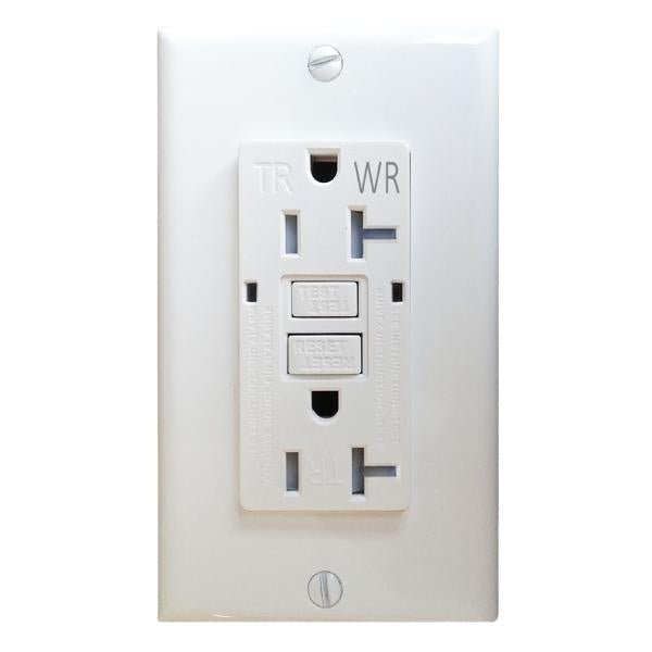 Electrical Receptacle or Wire Nut in White (GFCI)