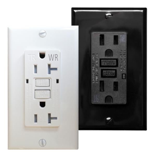 Electrical Receptacle or Wire Nut in Black (GFCI)