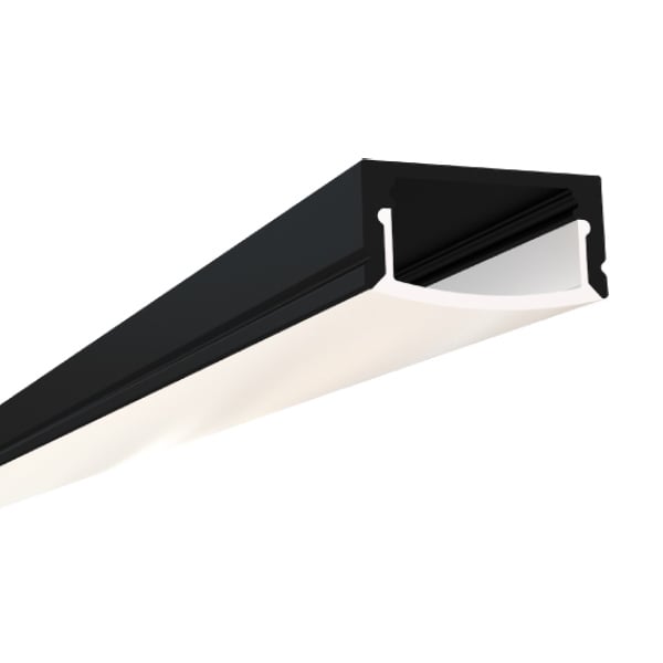 11/16" Low Profile Black Slim Line 8' LED Channel - Alberko