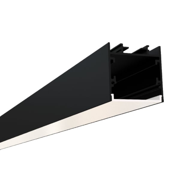 1-1/2" Square Surface / Pendant 10' Black LED Channel - Alberko