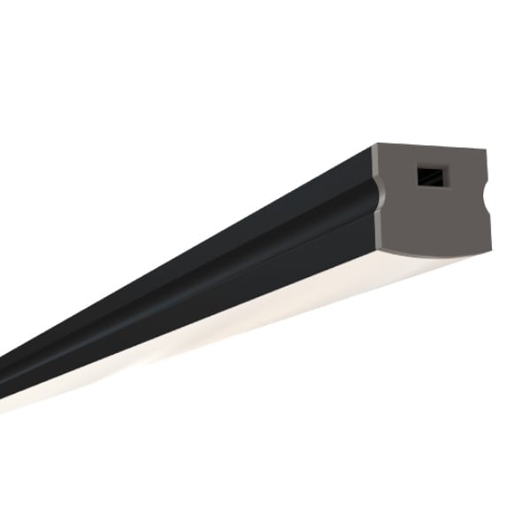 11/16" Deep Curved 8' Black LED Channel - Alberko