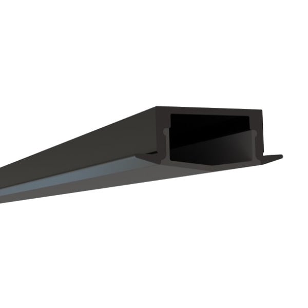 15/16" Black Lens Shallow Recessed 8' LED Channel - Alberko