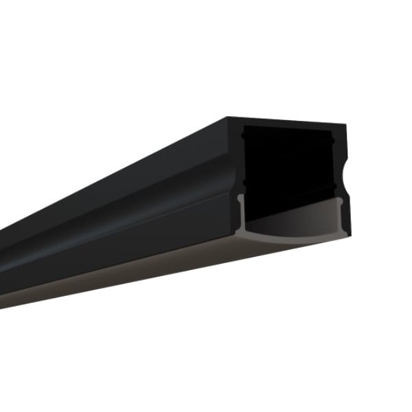 11/16" Deep Curved 8' Black Lens LED Channel - Alberko
