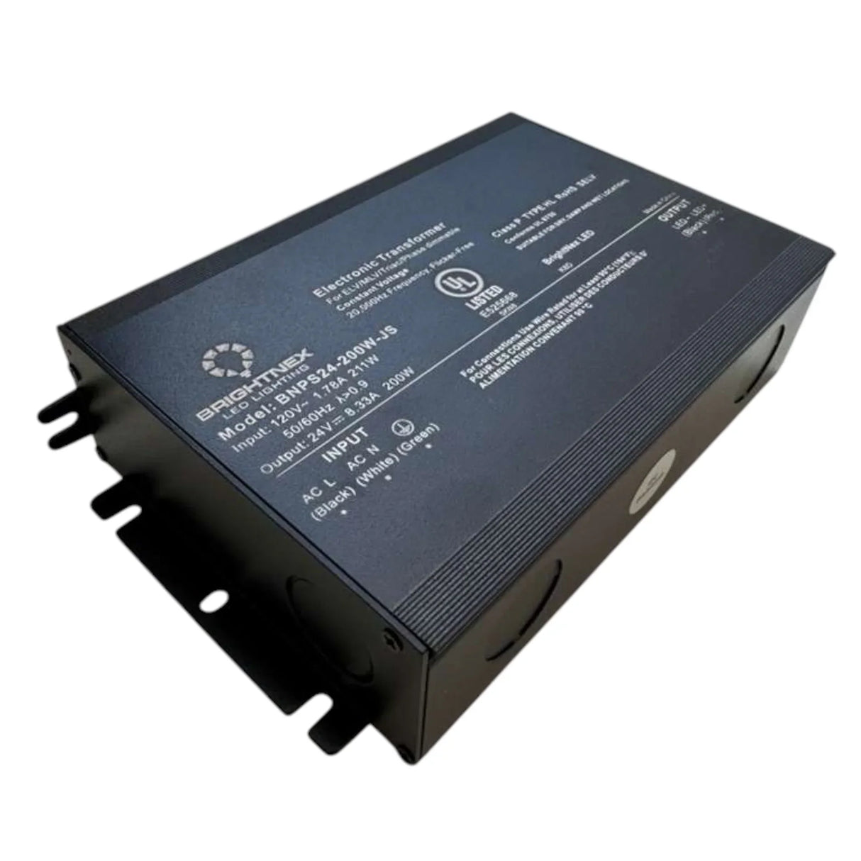 24V 200W Dimmable LED Transformer TRIAC/ELV/MLV UL Class 2 - BRIGHTNEX LED LIGHTING