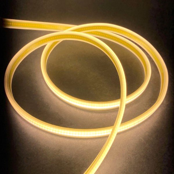 110V COB warm white LED strip for emergency applications with lighting specs