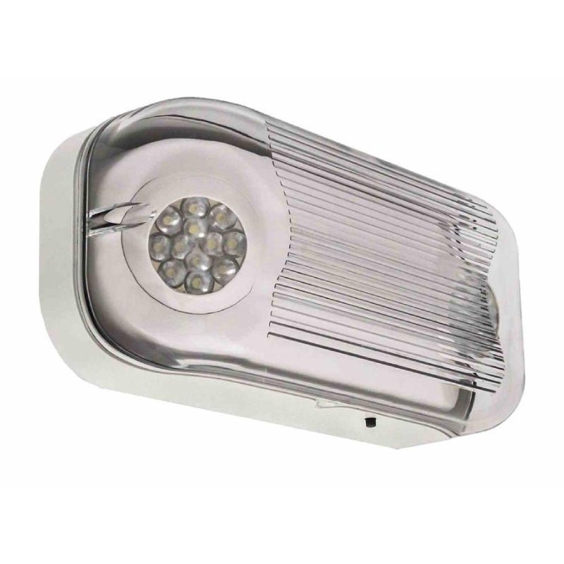 Bug eye wall panel LED emergency light