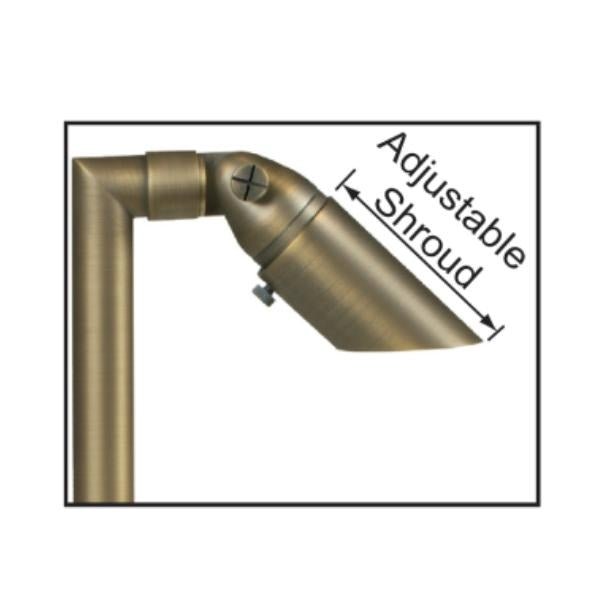 CL 731B antique bronze shroud path light for protected installations