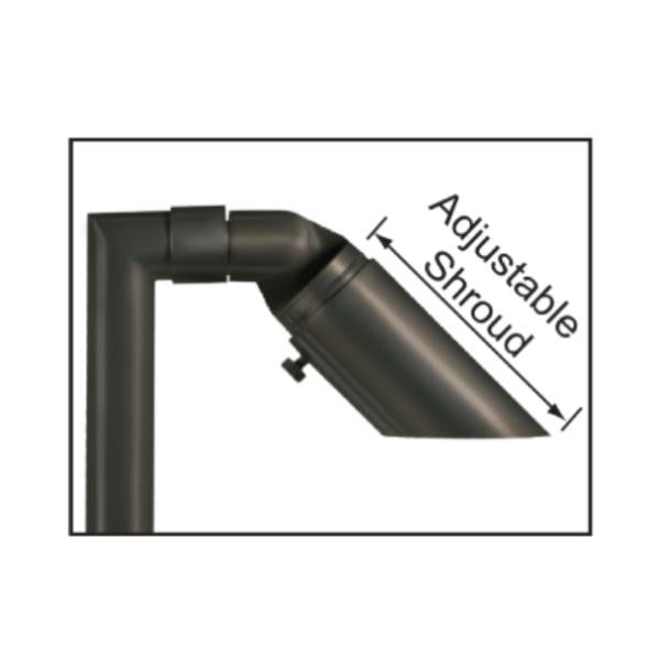 CL 731B gun metal shroud path light for comprehensive coverage