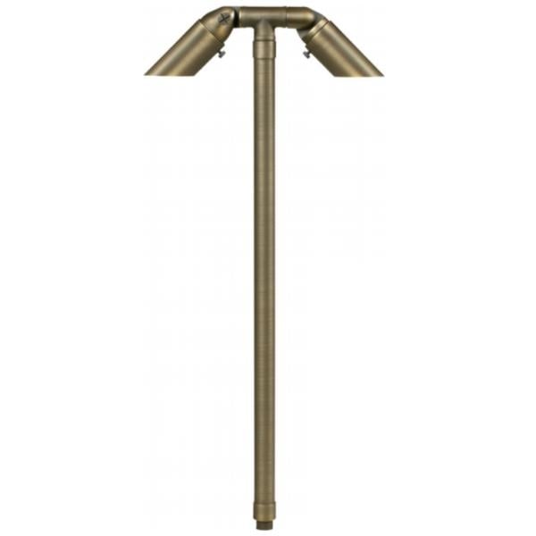 Small Adjustable 2 Head and Shroud Path Light 731B-T - Corona Lighting
