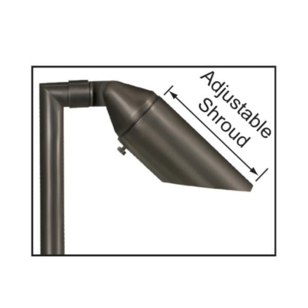 CL 732B gun metal shroud path light for complete coverage
