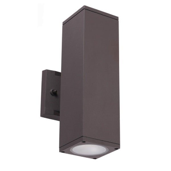 Up-down square LED lighting bronze finish