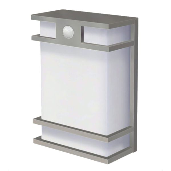 15W Square Tri-Color Outdoor Satin Nickel Wall Sconce - Cyber Tech Lighting