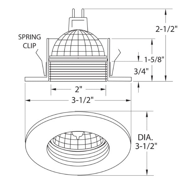 2" Regressed Stepped Baffle Trim - Elite Lighting