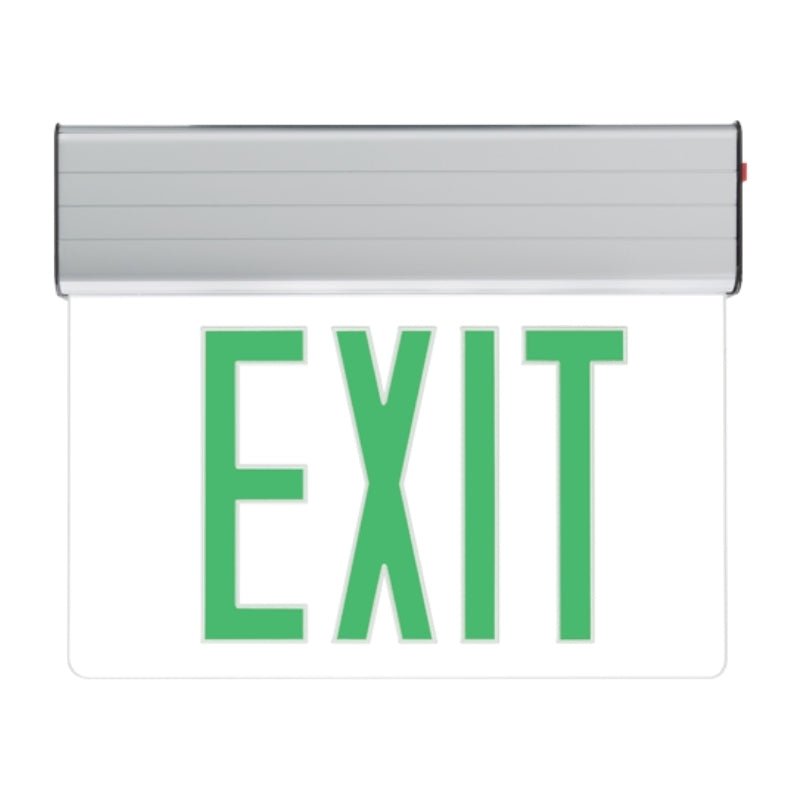 Exit green 1-fixture LED lighting providing clear illumination for emergency safety
