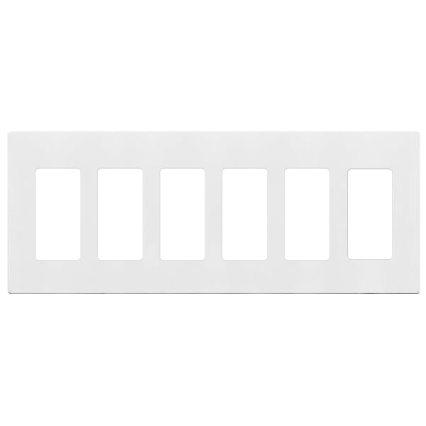 Screwless 6 Gang Wall Plate - Enerlites