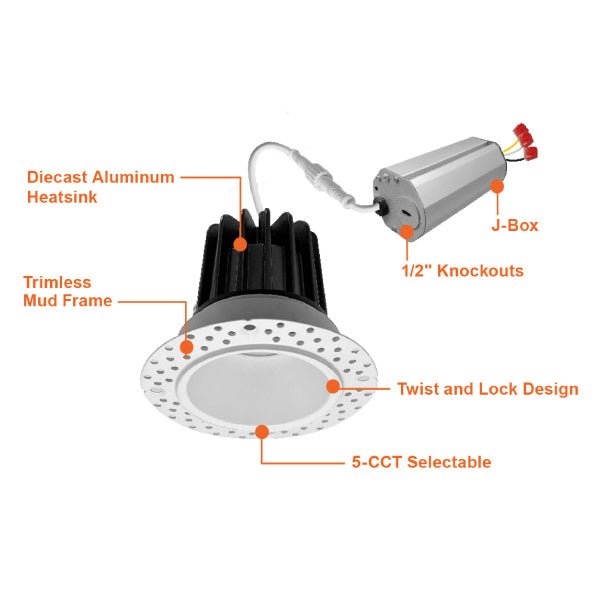 2-inch Recessed Light - env-2-inch-8w-mud-in-trimless-recessed-lights-features.jpg