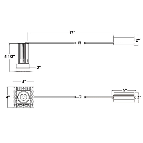 15W 2" Square Trimless 5CCT Down Light - Envision LED