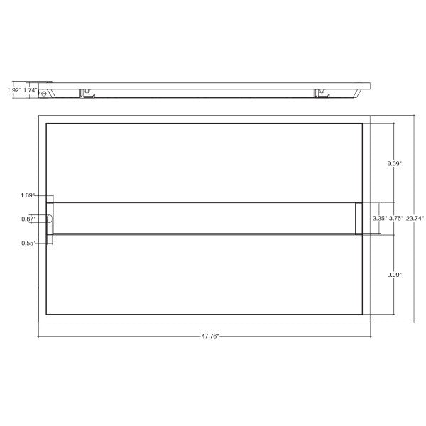 2 x 4 5-Color 3-Power Flat LED Troffer - Envision LED