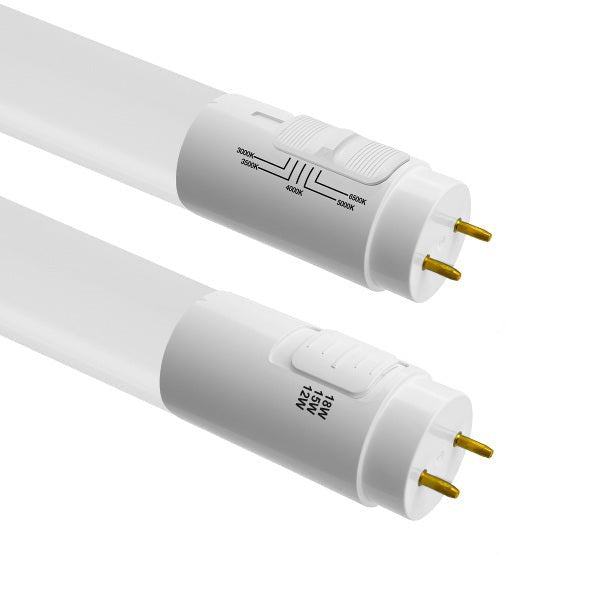 LED tube light fixture with specifications, env-4-multi-watt-tri-color-t8-tube-light