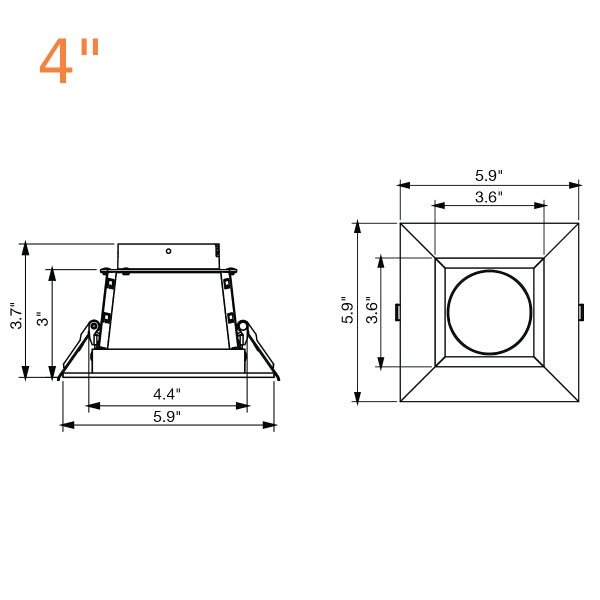 4-inch Commercial LED Light - env-commercial-4-inch-square-trim-dimensions_1.jpg