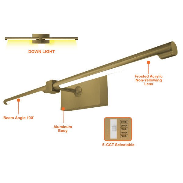 Envision Vanity Light Nickel for vanity lighting CCT