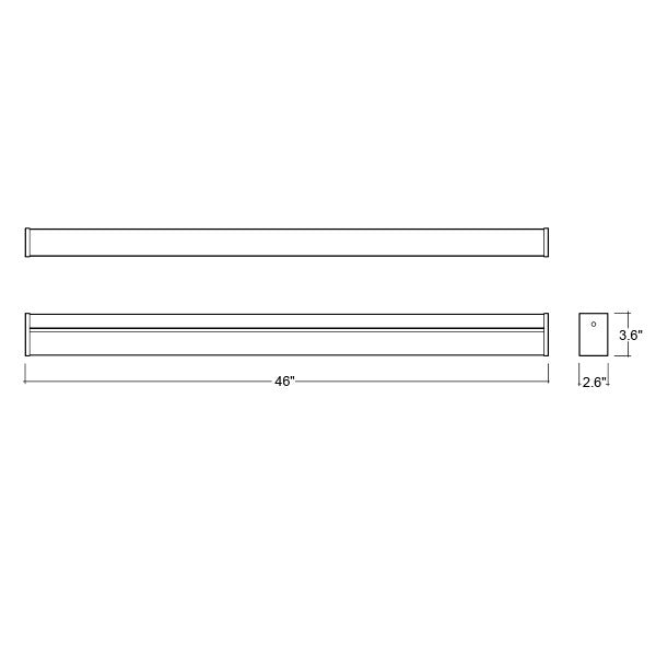 4' 30/40/50W 5-Color Linkable Linear Strip Light - Envision LED