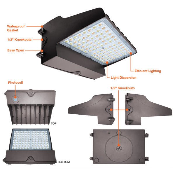 Envision LED Wall Pack Flat Profile for exterior building mounting