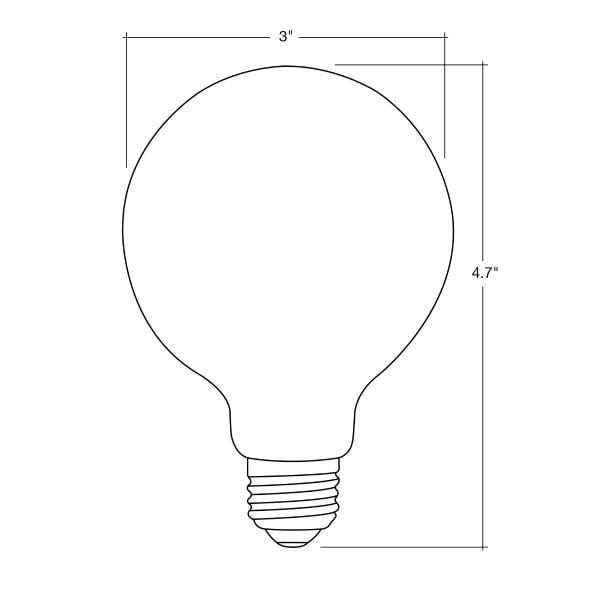5W Globe Filament LED Bulb 2700K - Envision LED